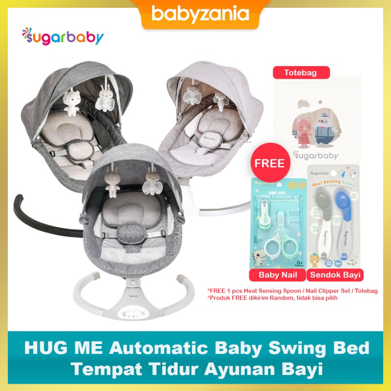 HUG ME Automatic Baby Swing Bed Tempat Tidur Ayunan Bayi free