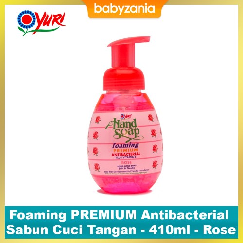 Yuri Hand Soap Foaming PREMIUM Antibacterial Sabun Cuci Tangan Pump 410ml - Rose