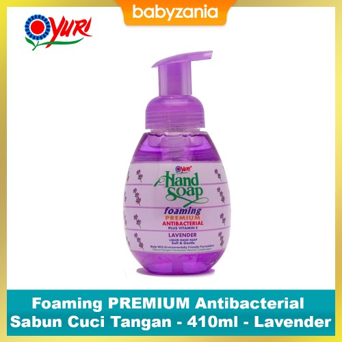 Yuri Hand Soap Foaming PREMIUM Antibacterial Sabun Cuci Tangan Pump 410ml - Lavender