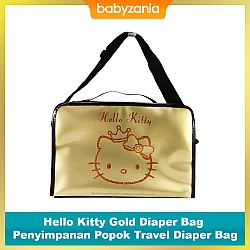 Hello Kitty Gold Diaper Bag  Penyimpanan Popok...