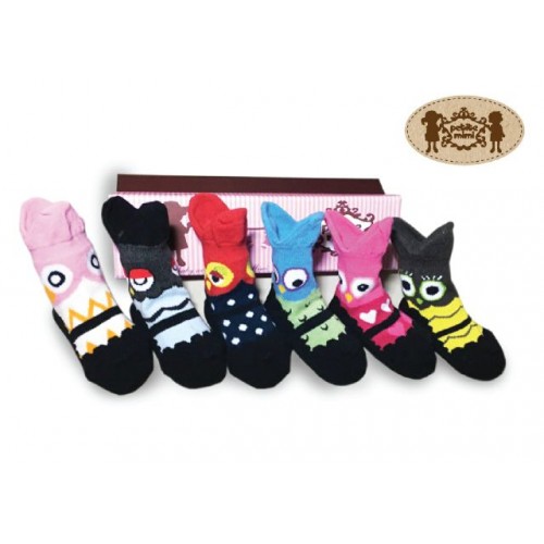 Petite Mimi Socks 6 Pack - Owl