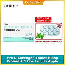 Interlac Pro D Lozenges Tablet Hisap Probiotik 1...