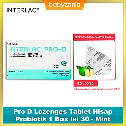 Interlac Pro D Lozenges Tablet Hisap Probiotik 1...