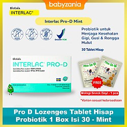 Interlac Pro D Lozenges Tablet Hisap Probiotik 1...