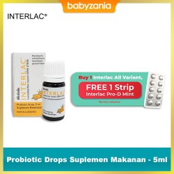 Interlac Probiotic Drops Suplemen Makanan - 5ml