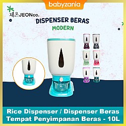 JEONco Rice Dispenser Tempat Penyimpanan Beras - 10L (HIJAU)