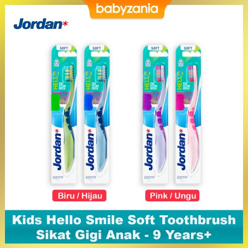 Jordan Kids Hello Smile Soft Toothbrush Sikat Gigi Anak - 9 Years+