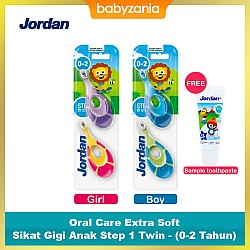 Jordan Oral Care Extra Soft Sikat Gigi Anak Step...