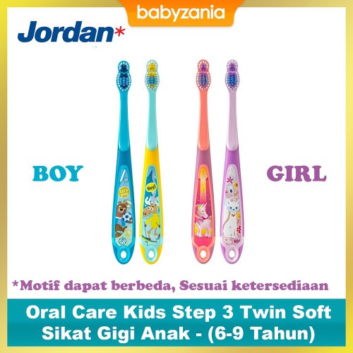 Jordan Oral Care Kids Step 3 Twin Soft Sikat Gigi Anak - 1 Pcs
