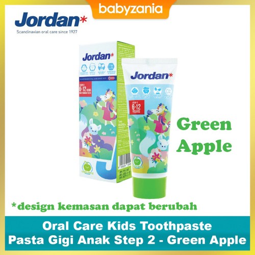 Jordan Oral Care Kids Toothpaste Pasta Gigi Anak Step 2 - Green Apple
