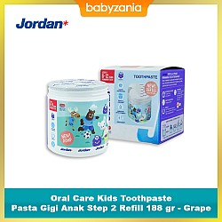 Jordan Kids Toothpaste Pasta Gigi Anak Step 2 Refill 188 gr - Grape