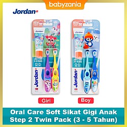 Jordan Oral Care Soft Sikat Gigi Anak Step 2 Twin...