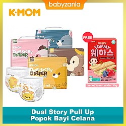 K-MOM Dual Story Pull Up Popok Celana - L 34 / XL...