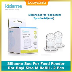 Kidsme Silicone Sac For Food Feeder Dot Bayi Size M Refill - 2 Pcs