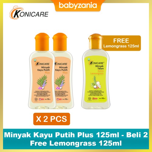 Konicare Minyak Kayu Putih Plus 125ml - Beli 2 Free Lemongrass 125ml