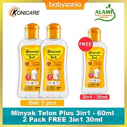 Konicare Minyak Telon Plus 3in1 60 ml - 2 Pack...