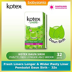 Kotex Fresh Liners Longer & Wider Panty Liner...