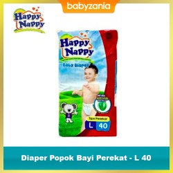 Happy Nappy Diaper Popok Bayi Perekat - L 40
