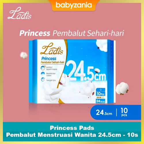 Ladis Princess Pads Pembalut Menstruasi Wanita 24.5cm - 10 S