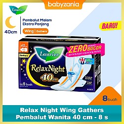 Laurier Relax Night Wing Gathers Pembalut Wanita...