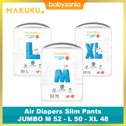 Makuku Air Diapers Slim Pants M52 L50 XL48