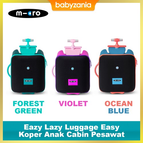 Micro Lazy Luggage Easy Koper Anak Cabin Pesawat - Cool Berry / Ice Blue