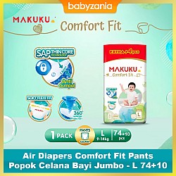 Makuku SAP Diapers Comfort Fit Pants Popok Celana Bayi Jumbo - L 74+10