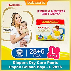 Makuku Diapers Dry Care Pants Popok Celana Bayi - L 28+6