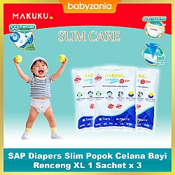 Makuku SAP Diapers Slim Popok Celana Bayi Renceng...