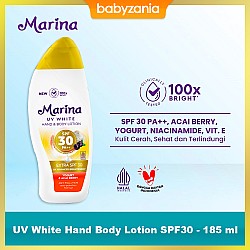 Marina UV White Hand Body Lotion Yogurt & Acai Berry SPF 30 PA++ 185ml
