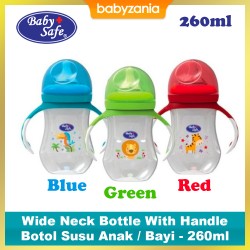 Baby Safe Wide Neck Bottle With Handle Botol Susu...