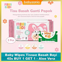 Mini kidi Baby Wipes Tissue Basah Bayi 40 s BUY 1...