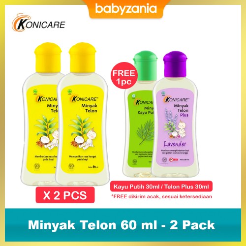 Konicare Minyak Telon - 60 ml - PROMO 2 Pack FREE Minyak Telon Plus 30 ml