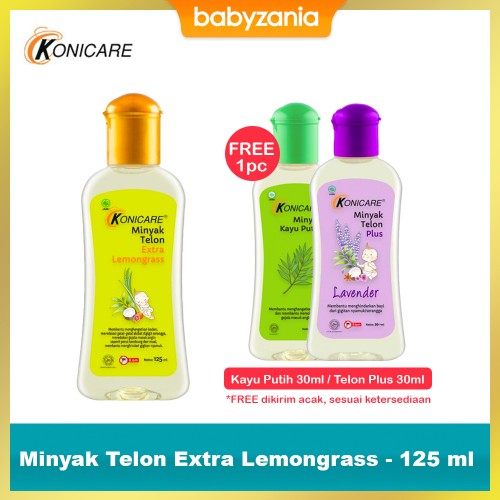 Konicare Minyak Telon Extra Lemongrass Sereh Anti Nyamuk - 125 ml FREE 30 ml