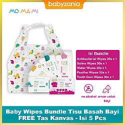 Momami Baby Wipes Bundle Tisu Basah Bayi FREE Tas...