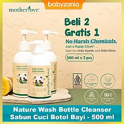 Motherlove Nature Wash Bottle Cleanser Sabun Cuci Botol Bayi 500 ml - Beli 2 Gratis 1