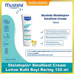 Mustela Stelatopia+ Emollient Cream Lotion Kulit Bayi Kering 150 ml