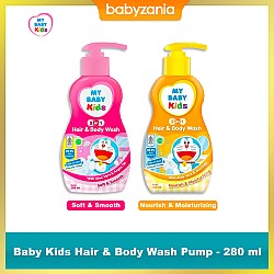 My Baby Kids Hair & Body Wash Sabun dan Sampo Mandi Anak Pump - 280 ml