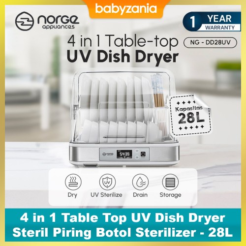 Norge 4 in 1 Table Top UV Dish Dryer / Steril Piring Botol Sterilizer - 28L