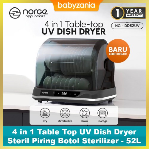 Norge 4 in 1 Table Top UV Dish Dryer / Steril Piring Botol Sterilizer - 52L