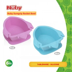 Nuby Sure Grip Rocket Bowl Mangkuk Bayi Silicone...