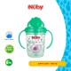 Nuby Tritan Sippy Cup Flip It Glitter Fat Straw - (Tersedia Pilihan Warna)