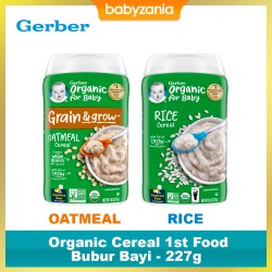 Gerber Organic Cereal 1st Food Bubur Bayi 227 gr...