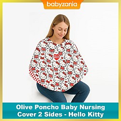 Olive Poncho Baby Nursing Cover 2 Sides - Hello Kitty