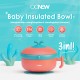Oonew Baby Insulation Bowl Mangkuk Anak Anti Slip - Orange / Green