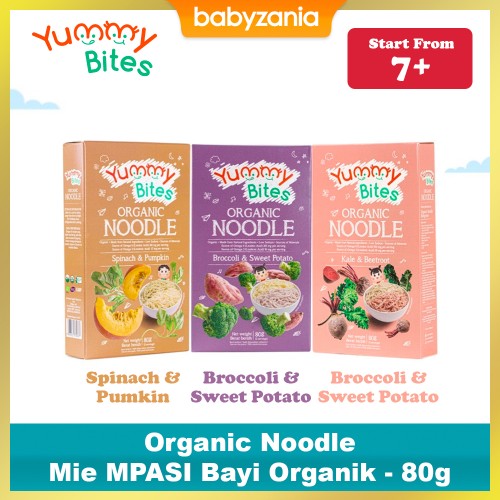 Yummy Bites Organic Noodle Mie MPASI Bayi Organik - 80 gr