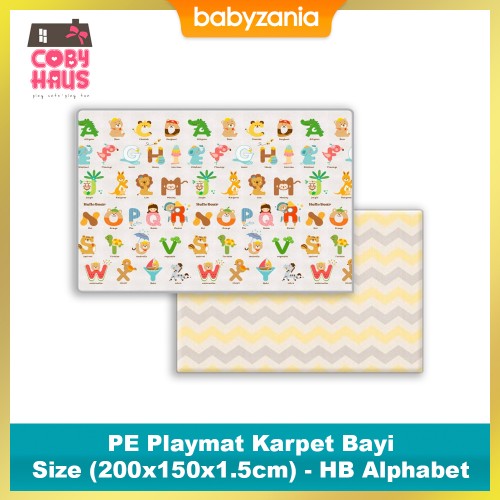 CobyHaus PE Playmat Size (200x150x1.5cm) - HB Alphabet