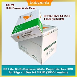 PP Lite Multi-Purpose White Paper Kertas HVS A4 75gr - 1 Dus isi 5 RIM (2500 Lembar)