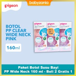 Pigeon Paket Botol Susu Bayi PP Wide Neck 160 ml...