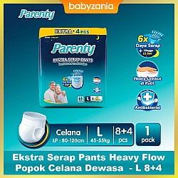 Parenty Ekstra Serap Pants Popok Celana Dewasa Heavy Flow - L 8+4
